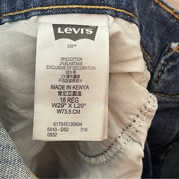 Levi’s 510 Skinny DIY Raw Hem 18R - Picture 3 of 9